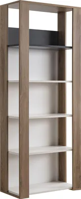 Produktbild von COMFORT Standregal aus MDF, grau, mit 4 Ablagefächern, 184x72x38 cm (HxBxT)