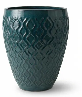 Produktbild von Provencelia Keramik Pflanzkübel Phenix Petrol, Ø41 x H55 cm, frostbeständig, handgefertigt, glasiert, Outdoor, Garten, Terrasse, winterfest