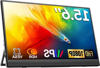 Zdjęcie produktu dla Przenośny monitor - Dodatkowy ekran - Drugi monitor - Monitor Full HD - Ekran IPS o przekątnej 15,6 cala