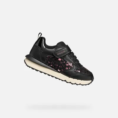 Immagine prodotto di Geox, scarpe da ginnastica nere per bambine, modello Fastics, taglia 26