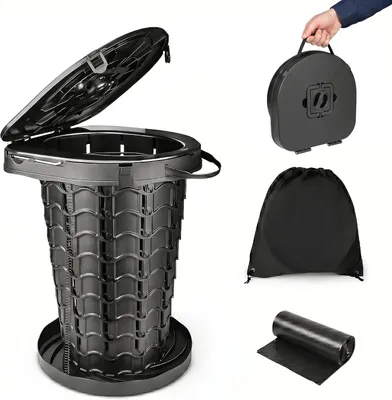 Produktbild von Campingtoilette faltbar, leicht, für Camping, kompakt und stabil