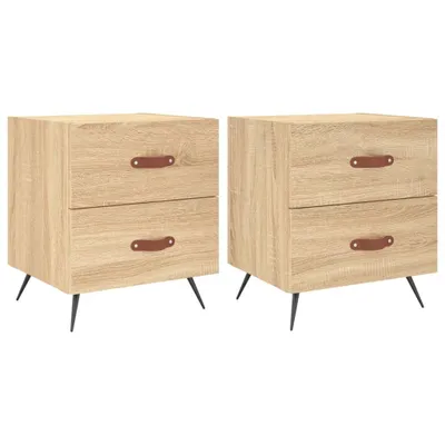 Produktbild von Nachttische 2 Stk. Sonoma-Eiche 40x35x47,5 cm Holzwerkstoff