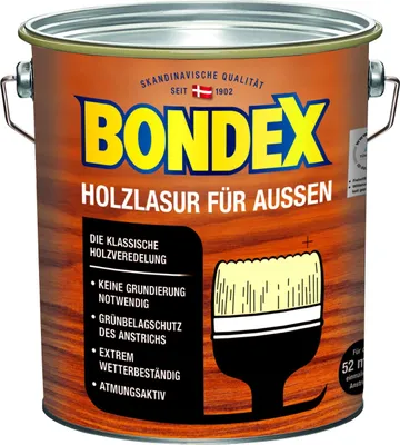 Produktbild von Bondex Holzlasur für Außen 4 L nussbaum