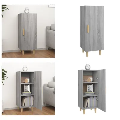 Produktbild von vidaXL Sideboard Grau Sonoma 34,5x34x90 cm Holzwerkstoff - Sideboard - Sideboards - Schrank - Lagerschrank
