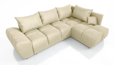 Produktbild von Ecksofa Sven 290 cm, ausziehbar, mit Schlaffunktion und Bettkasten, beige für Wohnzimme