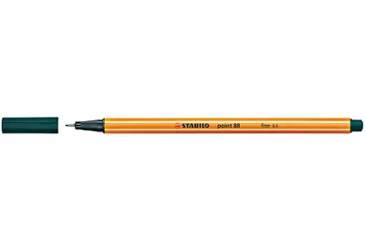 Zdjęcie produktu dla STABILO point 88, Zielony, Zielony, Pomarańczowy, Sześciokątny, Metal, 0,4 mm, Niemcy