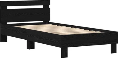 Productafbeelding van vidaXL Bedframe, zwart, eikenlook, 90 x 200 cm, houtvezel