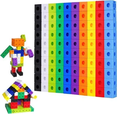 Zdjęcie produktu dla Zestaw klocków matematycznych dla szkoły podstawowej – 100 sztuk – pomoc w nauce matematyki – klocki matematyczne – dla dzieci – prezent dla uczniów szkoły podstawowej – od 3 do 8 lat