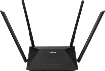 Produktbild von ASUS RT-AX53U, Wi-Fi 6 (802.11ax), Dual-Band (2,4 GHz/5 GHz), Ethernet/LAN, 3G, Schwarz, Tabletop-Router