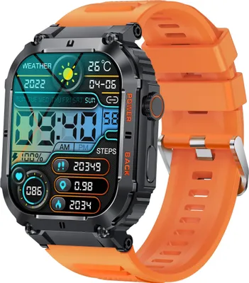 Produktbild von Denver SWC-191O Smartwatch – Multifunktionale Fitnessuhr mit Anruffunktion, Herzfrequenz- und Blutdruckmessung, IP67