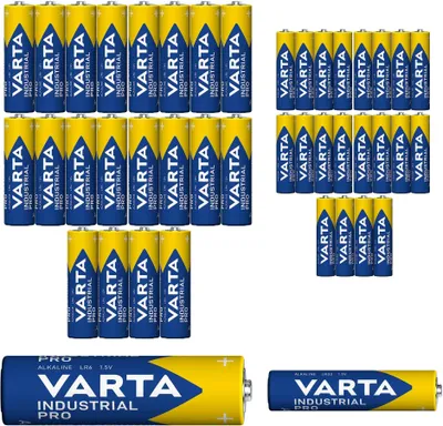 Produktbild von Batterie Set Varta 20 Stk AA Mignon + 20 x AAA Micro Alkaline Industrial PRO Quality