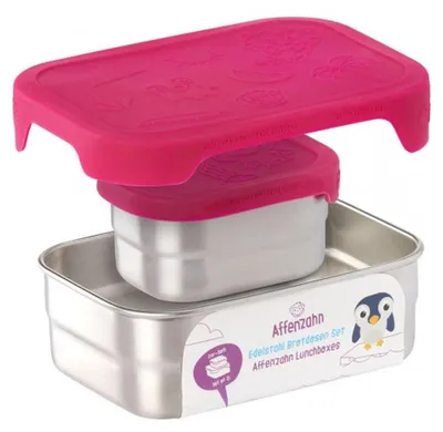 Produktbild von Edelstahl Brotdosen-Set Eule, Lunch-Box