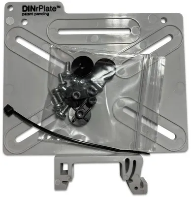Produktbild von DINrPlate DUV1 - Universal Hutschienenhalter, grau