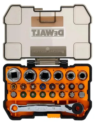 Immagine prodotto di Set di punte e chiavi a bussola DeWALT DT70906-QZ edizione McLaren (24 pezzi)