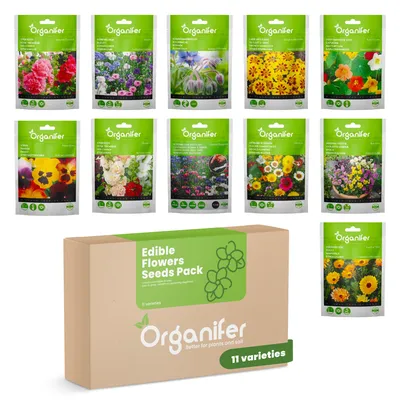 Zdjęcie produktu dla Pakiet nasion kwiatów jadalnych – 11 rodzajów - Organifer