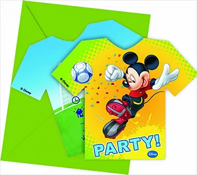 Produktbild von Micky Maus Fussball 6 Einladungskarten