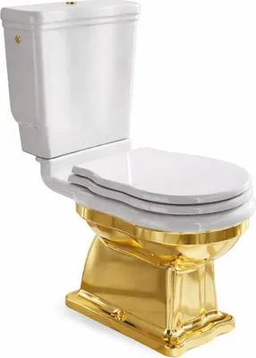 Image de Casa Padrino WC Art nouveau de luxe blanc / or H. 84 cm - Fabriqué en Italie
