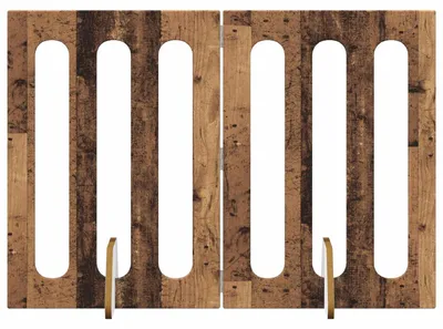 Image de vidaXL Barrière pliable pour animaux de compagnie, 2 pièces, bois de chêne, 100,5 x 38 x 70 cm