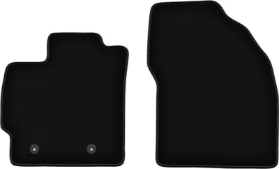 Image de Wielganizator Tapis avant de sol velours sur-mesure pour Toyota Prius III (2009-2011, hatchback) noir, jeu 2 pièces, fixations