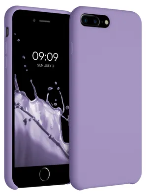Produktbild von kwmobile Handyhülle für Apple iPhone 7 Plus / iPhone 8 Plus Hülle - Case Silikon - Kabelloses Laden - Schutzhülle Cover in Veilchen Lila