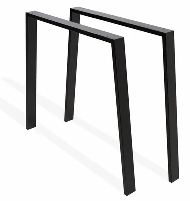 Produktbild von 1xPaar sossai Trapez Tischkufen in Schwarz 65 x 85 x 72cm TKW2