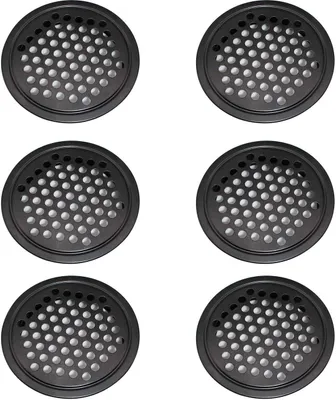 Obrázek produktu pro 6 větracích mřížek z nerezové oceli, větrací mřížky do skříně - 60 mm větrací mřížka, kulatá, lze použít v garáži, v koupelně v místnosti