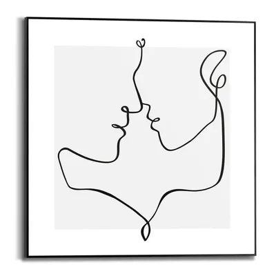 Produktbild von Wandbild  50 x 50 cm Schwarz Weiß Love Lines