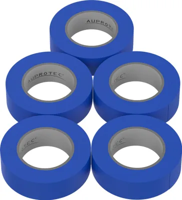 Produktbild von 5x AUPROTEC Isolierband Blau 15mm x 10m Elektriker Klebeband PVC