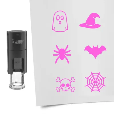 Produktbild von CombiCraft Selbstfärbendestempel Set 'Halloween' in der Farbe Pink, Ø10mm