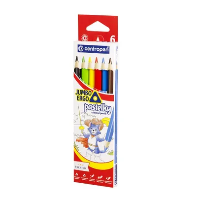 Image de Centropen Crayons de couleur 9522 Jumbo triangulaire (6 pcs)