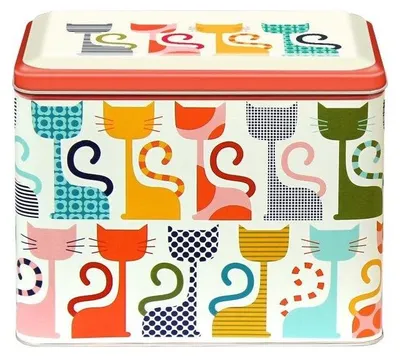 Imagen del producto de Meander, caja decorativa, diseño arcoíris, para gatos, 19x13x14 cm