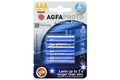 Image de AgfaPhoto Power pile alcaline 1,5V, LR03/AAA, blister 4pcs