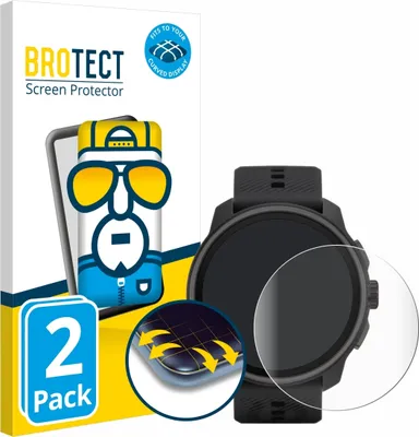 Produktbild von 2x BROTECT Fullscreen Schutzfolie für Suunto Race S Displayschutz Folie Fullcover Klar Transparent