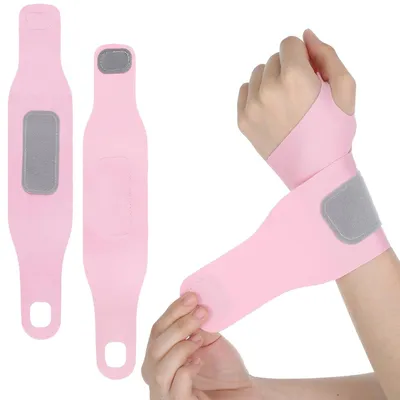 Produktbild von 2 Stück Handgelenk Bandagen Rosa, Bandage Handgelenk Verstellbare Handgelenkstütze Atmungsaktive Sehnenscheidenentzündung Bandage Dünne