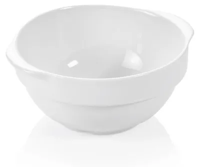 Produktbild von 30x Schale mit Lappengriffen 400 ml weiß, Porzellan
