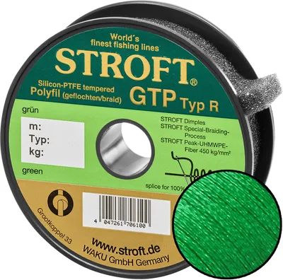 Produktbild von Schnur STROFT GTP Typ R Geflochtene 100m grün R1-0,150mm-4,5kg