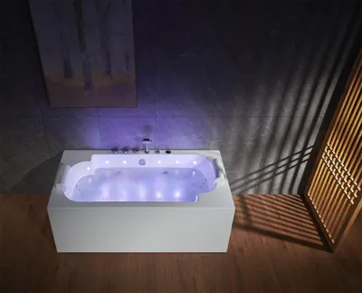 Produktbild von Whirlpool LED Wanne Spa Indoor Badewanne Whirlwanne Hydrotherapie