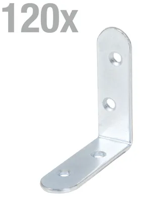 Immagine prodotto di Alberts 824129 Angolo di sedia, blu galvanizzato, arrotondato, 50 x 50 x 14 mm, set da 120