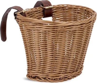 Immagine prodotto di Cestino ruota anteriore cestino bici bambini cestino manubrio bambini accessori bici 12 14 16 pollici cestino vimini marrone