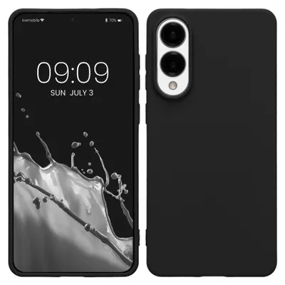 Produktbild von kwmobile Handyhülle für Samsung Galaxy S25 Edge Hülle - TPU Case - Kabelloses Laden - Schutzhülle Cover in Schwarz