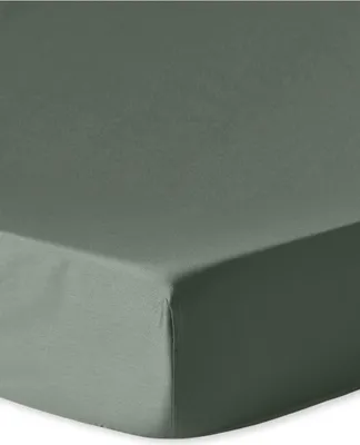 Image de Westwing Comfort Drap en coton vert avec élastique 140 x 200