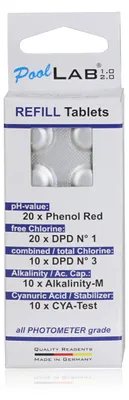 Produktbild von Nachfülltabletten für elektronischer Poolwassertester PoolLab 9 in 1