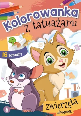 Obrázok produktu pre Kolorowanka z tatuazami Zwierzeta domowe