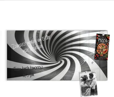 Produktbild von Magnettafel 100x50cm Pinnwand Whiteboard beschreibbar - Hypnotisches Muster