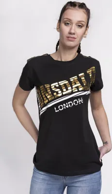 Produktbild von Frauen T-Shirt LANGRICK Black L Lonsdale