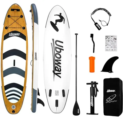 Productafbeelding van Stand-up paddleboard - Opblaasbaar - Set met peddel en pomp - 305 x 80 x 15 cm - Tot 220 kg