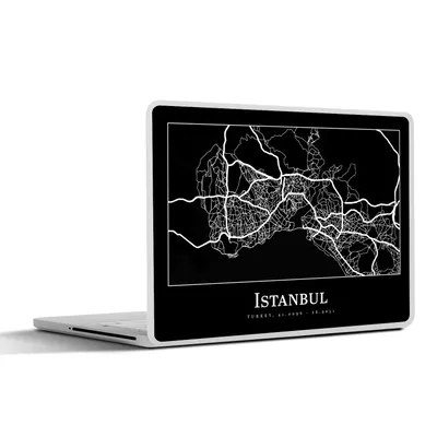 Produktbild von MuchoWow® Laptop Aufkleber Sticker Cover Stadtplan - Istanbul - Karte 25x18 cm - Laptop-Deko