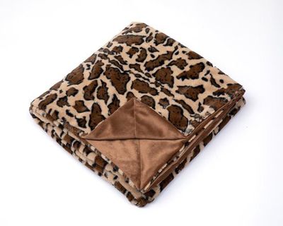 Fleecedecke - Fleece plaid - 150 x 200 - super weich - 280 g/m² - Brauner Leopard - Luxus