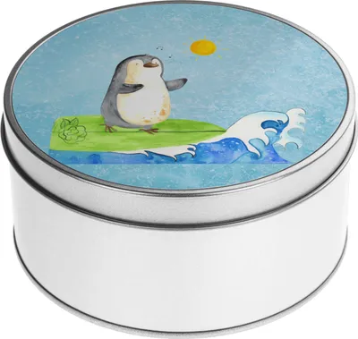 Produktbild von Mr. & Mrs. Panda Kaffeedose Pinguin Surfer - Eisblau - Geschenk, zuckerdosen, Teedose, Optimistisch, Vorratsdosen, Motiviert, Portugal, Urlaub, Dose, Keksdose