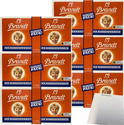 Produktbild von Brandt Markenzwieback der praktische Vorrats-Pack 6er Pack (6x450g Packung) +usy Block